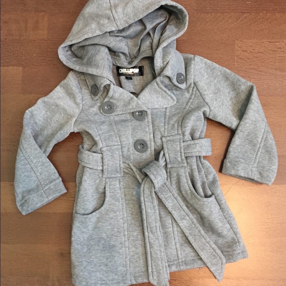 Girls 3T Gray Sweatshirt Jacket
